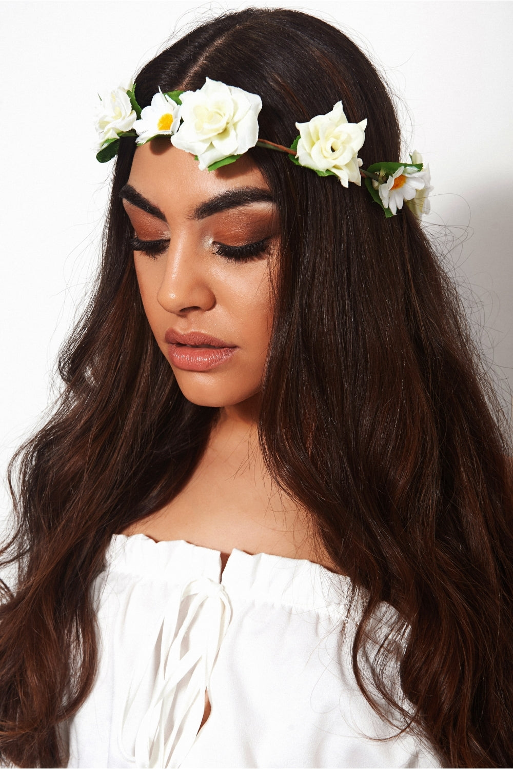 Cici White Daisy Headband