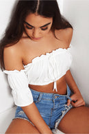 Biba White Bardot Top