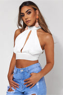Freya White Backless Top