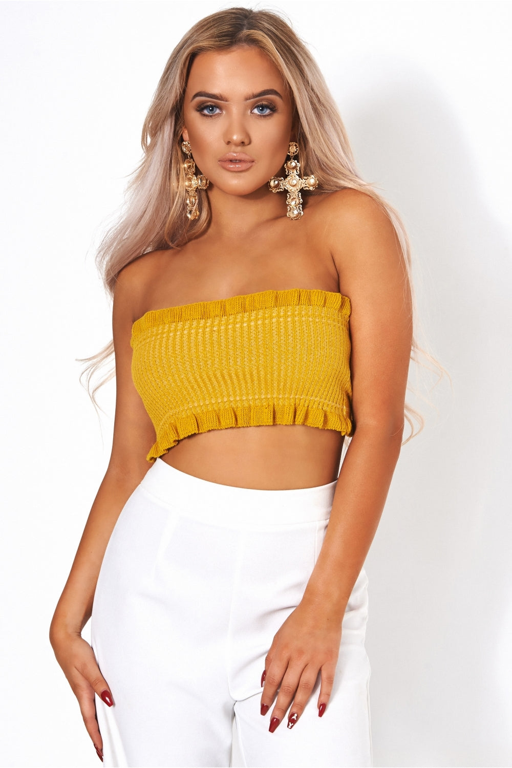 Mustard Strapless Bandeau Top – The Fashion Bible