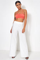 Sisi Coral Caged Bralet Top