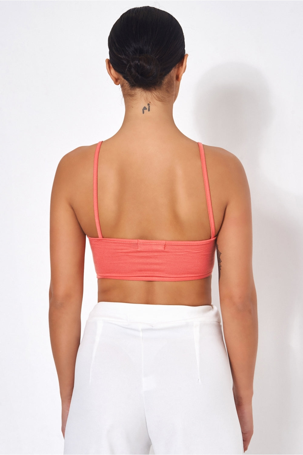 Sisi Coral Caged Bralet Top