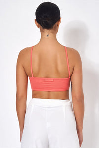 Sisi Coral Caged Bralet Top