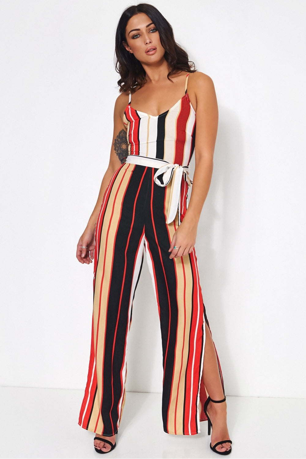 Red Stripe Jumpsuit