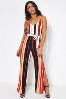 Red Stripe Jumpsuit