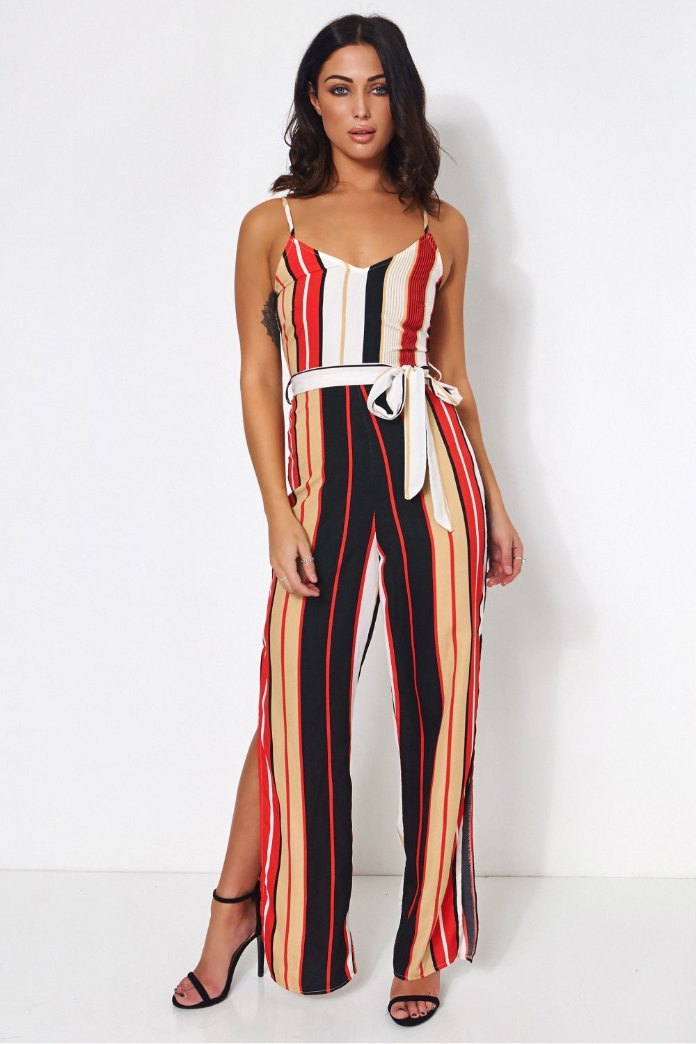Red Stripe Jumpsuit