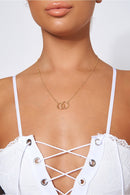 Eclipse Gold Double Circle Necklace