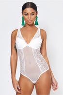 Jena White Lace Bodysuit