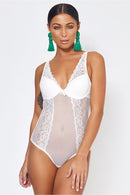 Jena White Lace Bodysuit