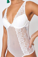 Jena White Lace Bodysuit