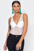 Jena White Lace Bodysuit