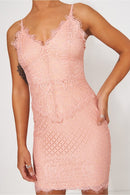 Jona Nude Lace Bodycon Dress