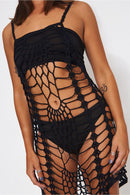 Azura Black Crochet Cover Up