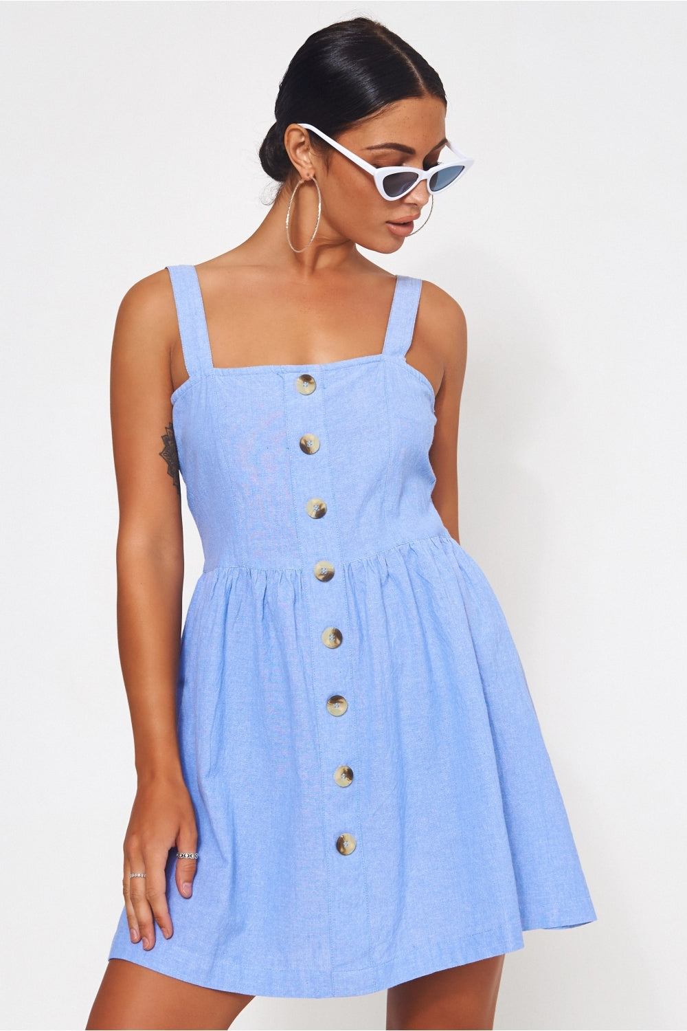 Blue Button Down Sundress