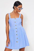 Blue Button Down Sundress