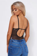 Anya Underwired Black Lace Bodysuit