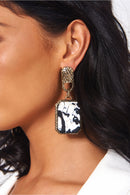 Gold Marble Earrings