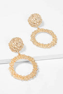 Alia Gold Circle Statement Earrings