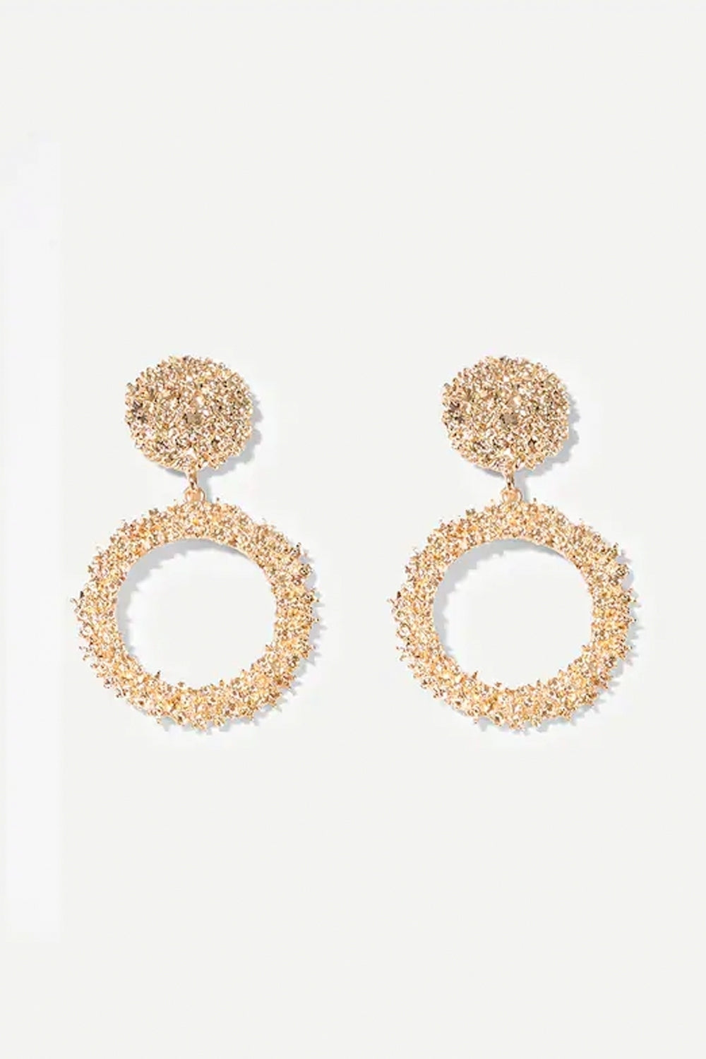 Alia Gold Circle Statement Earrings