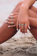 Bohemian Silver Ring Set