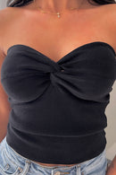 Nami Black Twist Bandeau Top