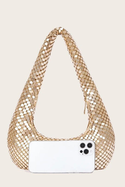 Polly Gold Chain Mail Bag