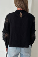 Zana Black Crochet Blouse