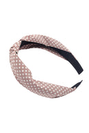 Pink Polka Dot Knot Headband