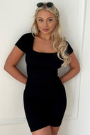 Madison Black Ribbed Unitard