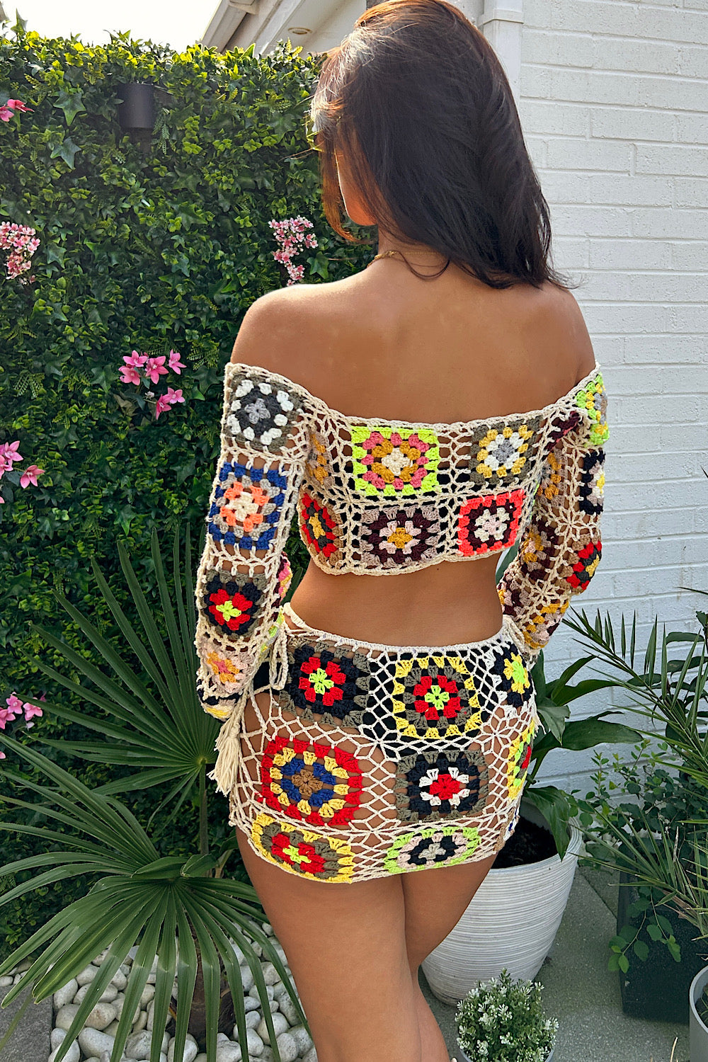 Sicily Beige Crochet 2 Piece Co-ord
