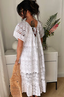 Kyra White Lace Maxi Dress