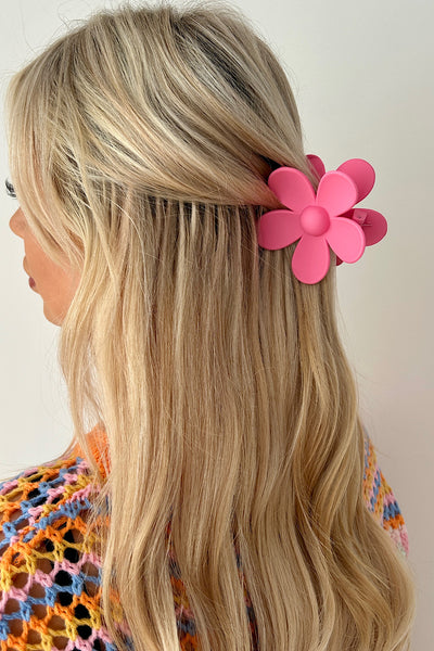 Daisy Pink Hair Clip