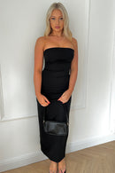 Eloise Black Bandeau Strapless Maxi Dress