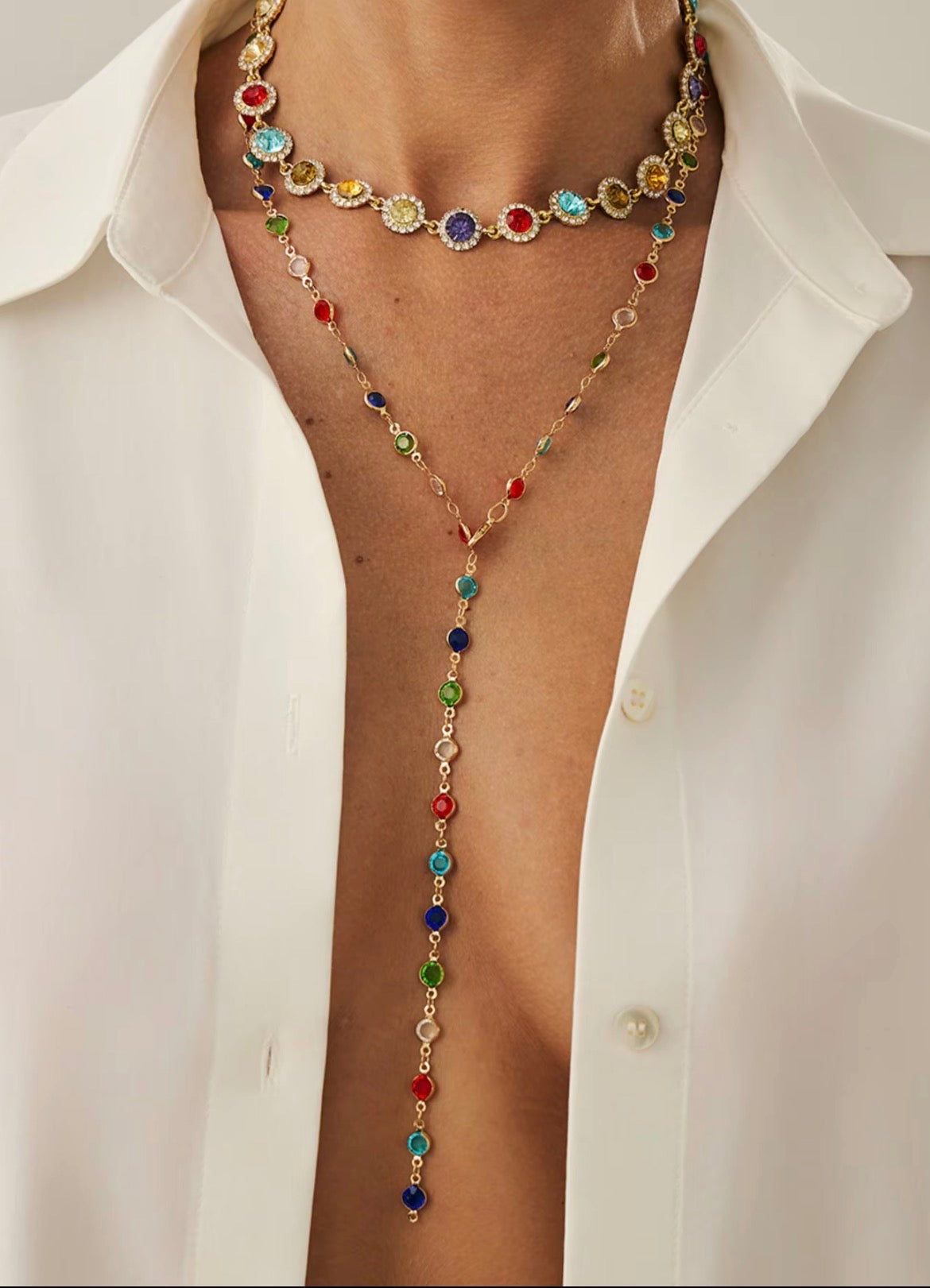 Jewelled Overlay Necklaces