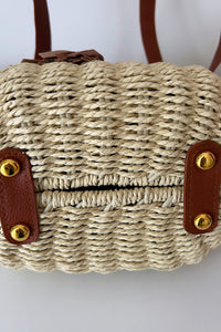 Sasha Brown Rattan Bag