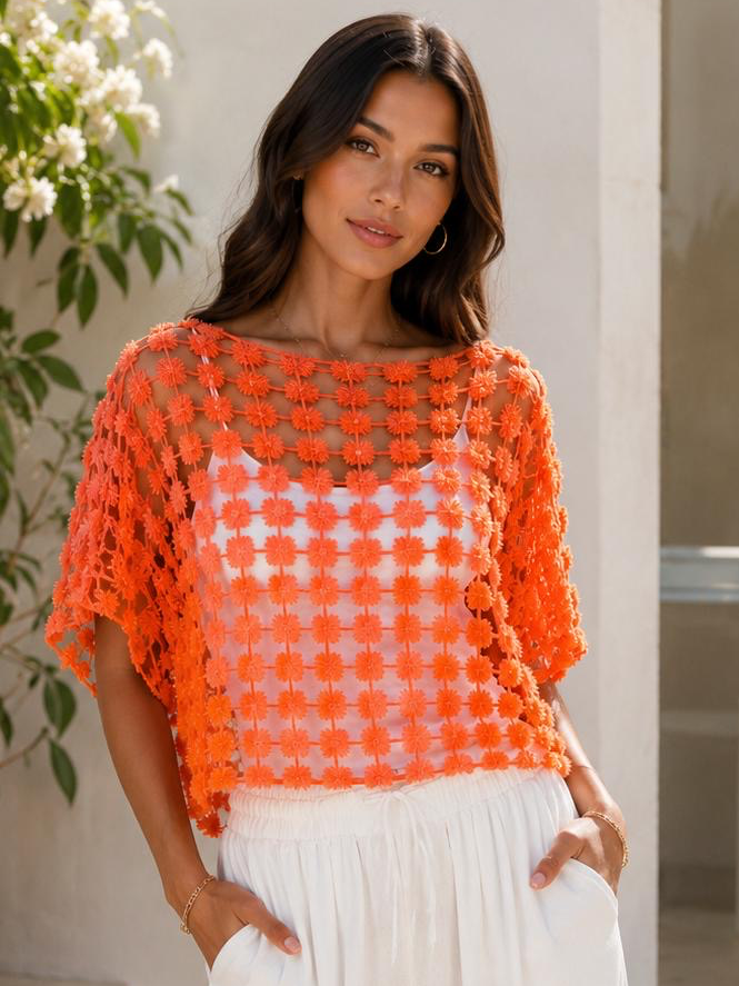 Crochet Flower Top Size 12-16