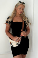 Madison Black Ribbed Unitard