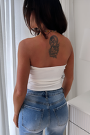 Nami White Twist Bandeau Top