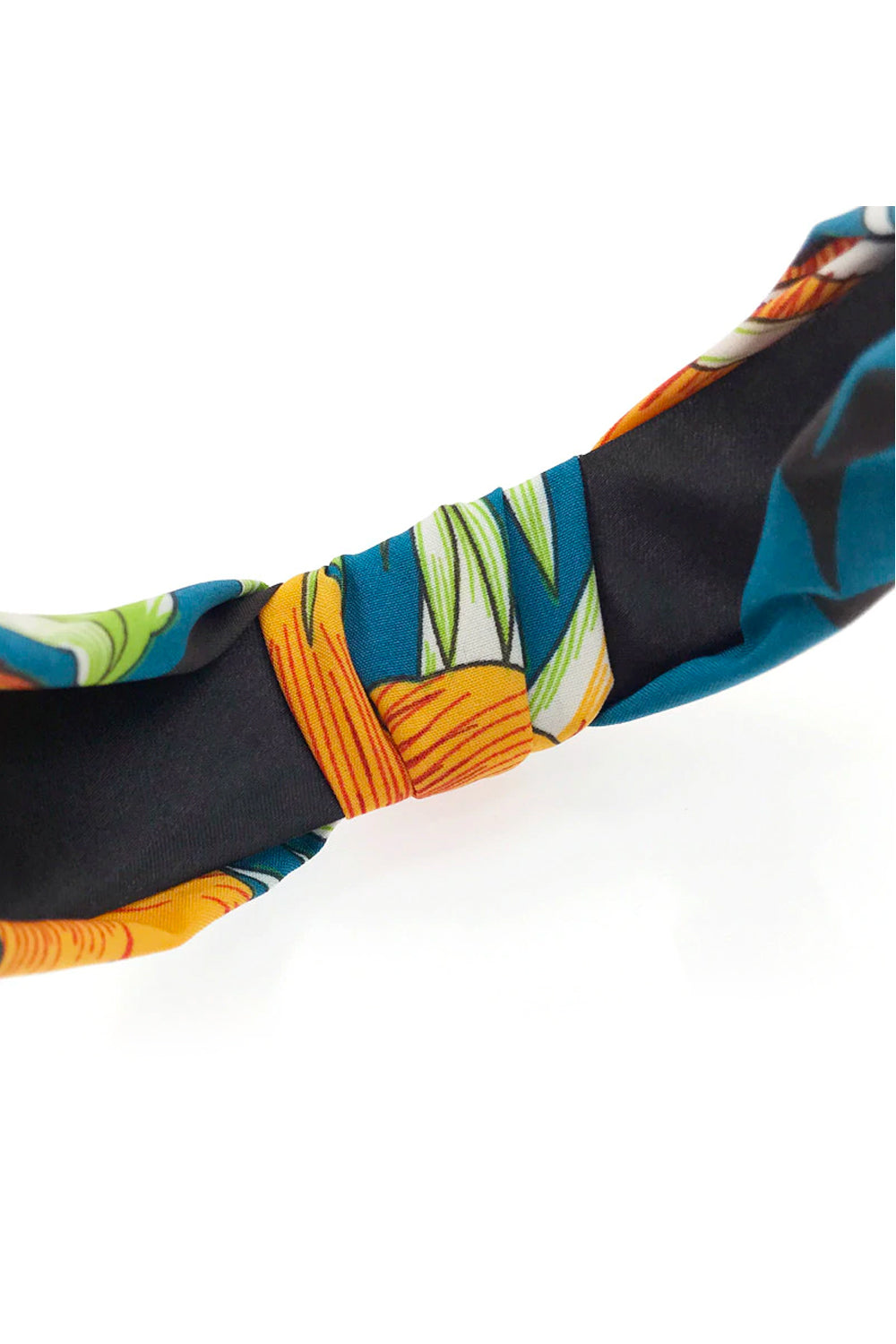 Orange Tropical Print Knot Headband