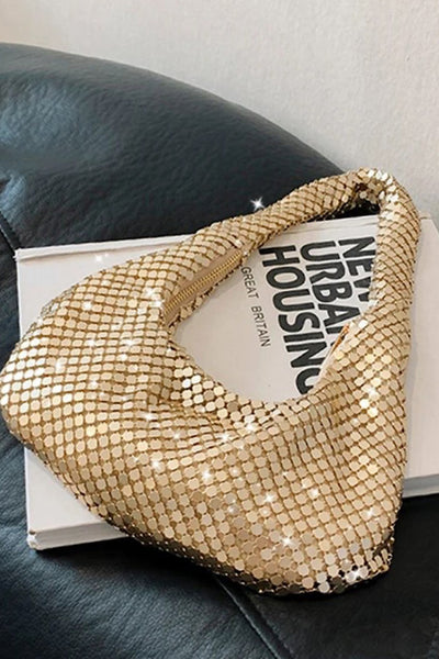 Polly Gold Chain Mail Bag