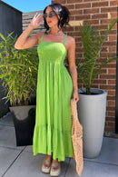 Melanie Green Strap Maxi Dress