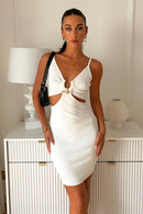 Hadie White T Bar Cami Midi Dress