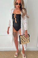 Tiffany White Crochet Kimono