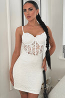 Olivia White Lace Bodycon Mini Dress