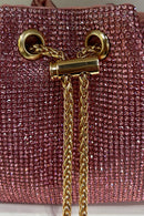 Pink Diamante Bucket Bag