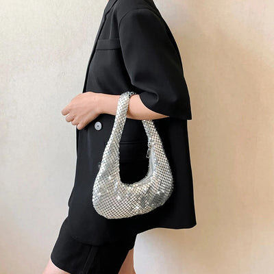 Polly Silver Chain Mail Bag