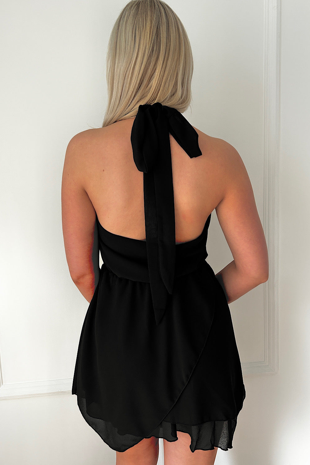 Jaya Black Halterneck Mini Dress