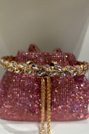 Pink Diamante Bucket Bag