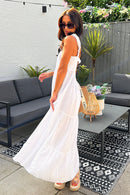 Katy White Strap Back Sundress