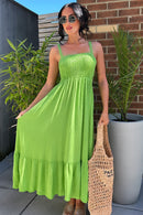 Melanie Green Strap Maxi Dress
